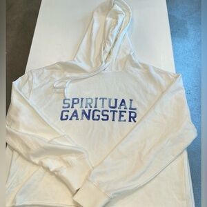 NWOT Spiritual Gangster White and Blue Hoodie